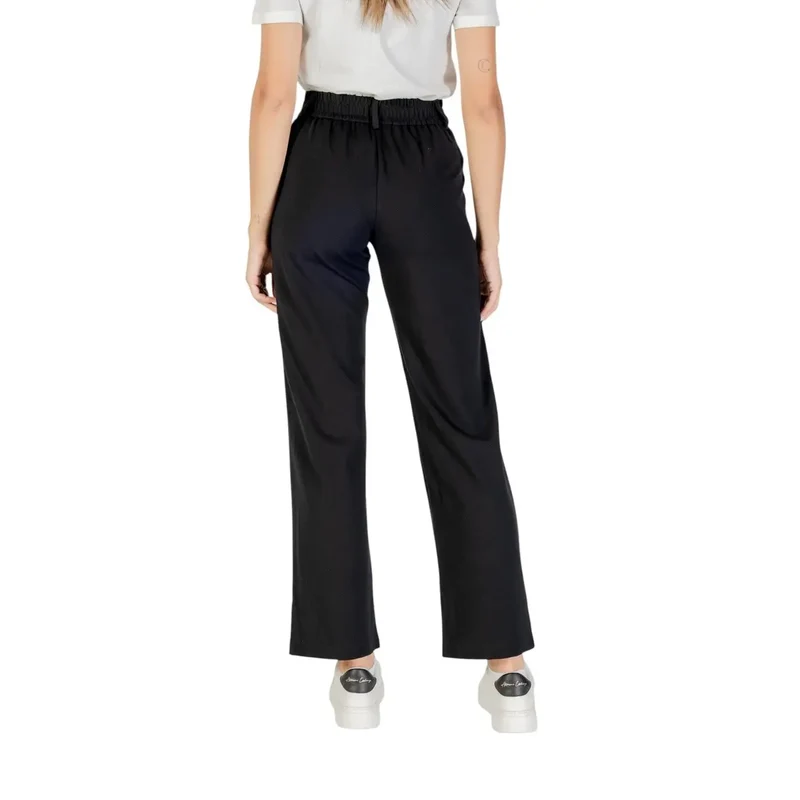 Only Damen schwarze Viskose-Hosen mit Reißverschlussdetail 15341829