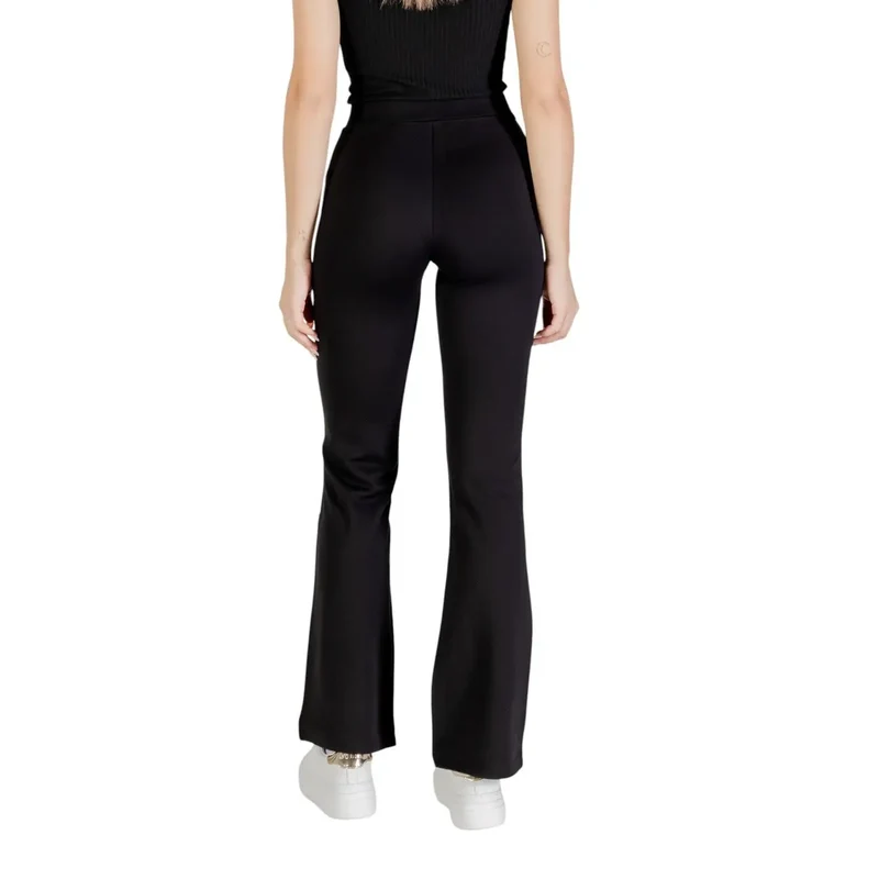 Jacqueline De Yong Damen-Schwarzfarbene Viskose-Hosen 15196908