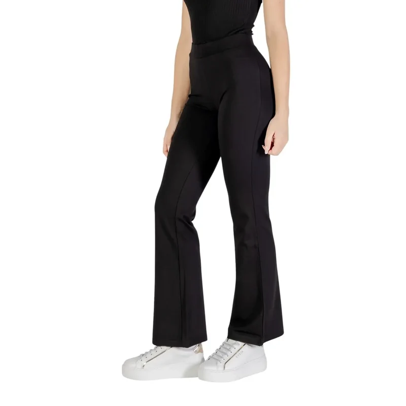 Jacqueline De Yong Damen-Schwarzfarbene Viskose-Hosen 15196908