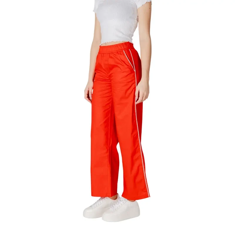 Only Damenhosen Rot aus Baumwolle für Frühling und Sommer 15344272