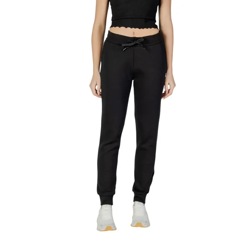 Armani Exchange Damenhose Schwarz aus Baumwolle mit Spitze