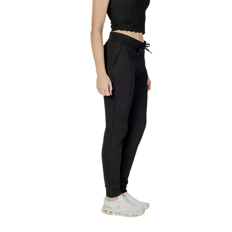 Armani Exchange Damenhose Schwarz aus Baumwolle mit Spitze