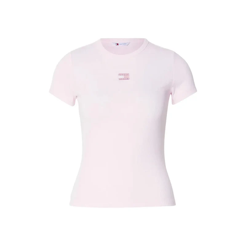 Tommy Hilfiger Jeans Frauen Beige Kurzarm Rundhals T Shirt Herbst Winter