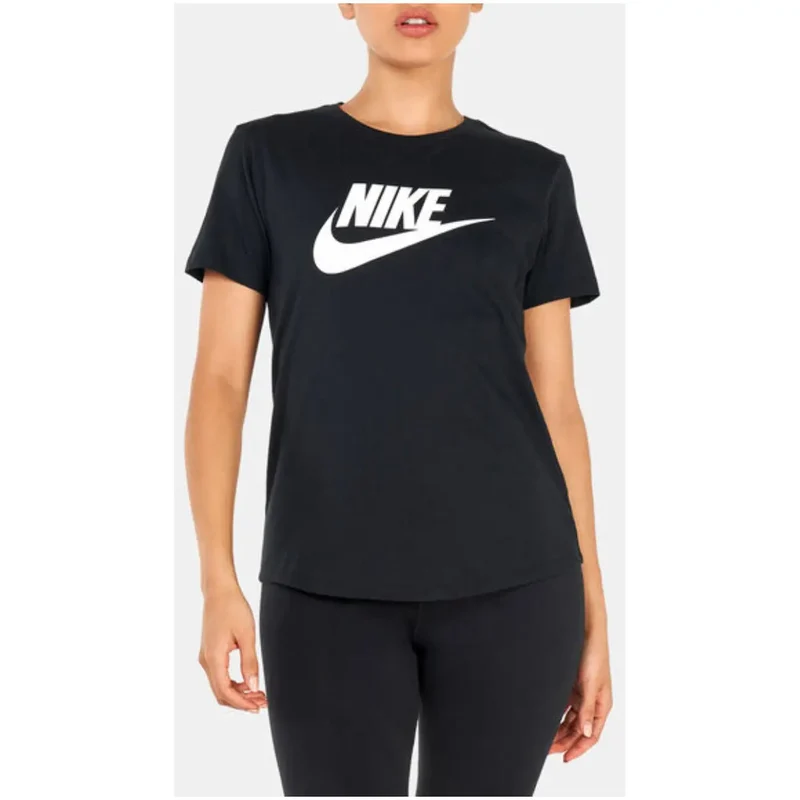 Nike Frauen Weiß Bedruckt Baumwolle Rundhalsausschnitt T Shirt