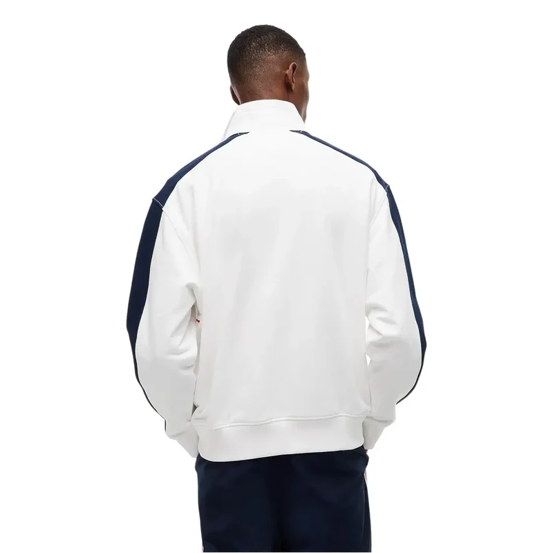 Herren Tommy Hilfiger Jeans weiß gestreifter Sweatshirt aus Bio-Baumwolle