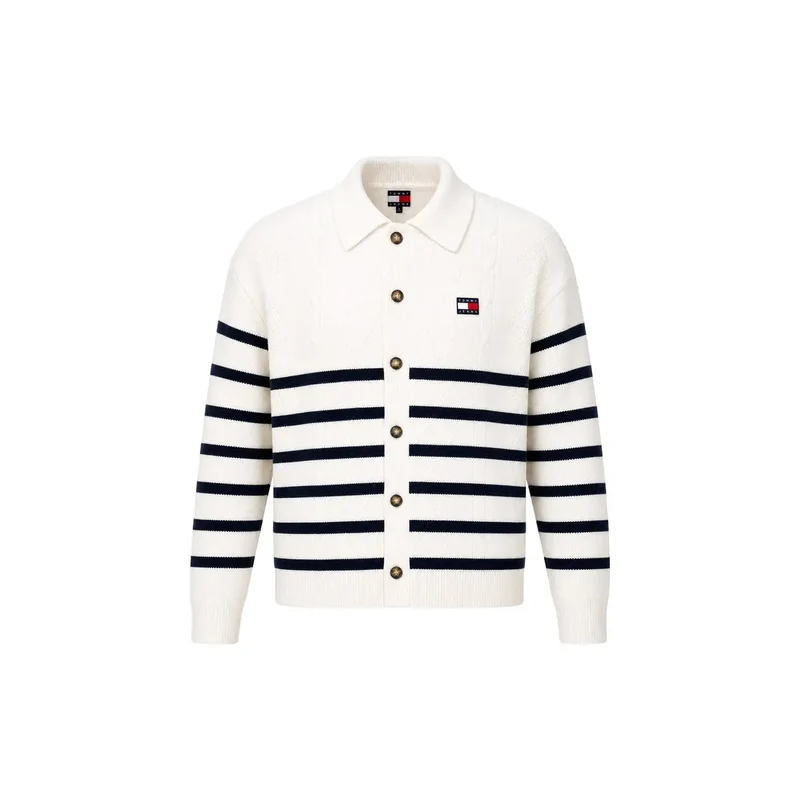 Herren-Tommy-Hilfiger-Jeans-Sweatshirt in Weiß aus Bio-Baumwolle