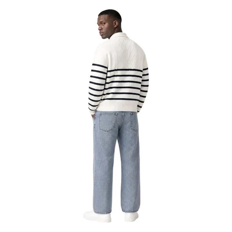 Herren-Tommy-Hilfiger-Jeans-Sweatshirt in Weiß aus Bio-Baumwolle