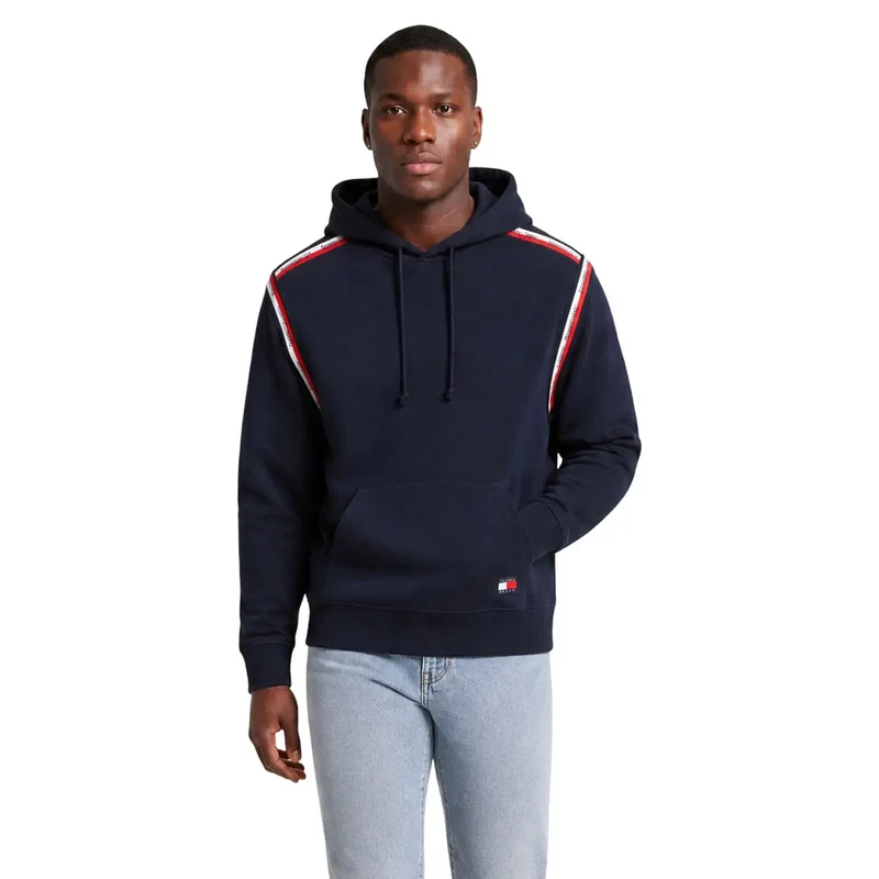 Tommy Hilfiger Jeans Herren-Blaues Hoodie aus Bio-Baumwolle
