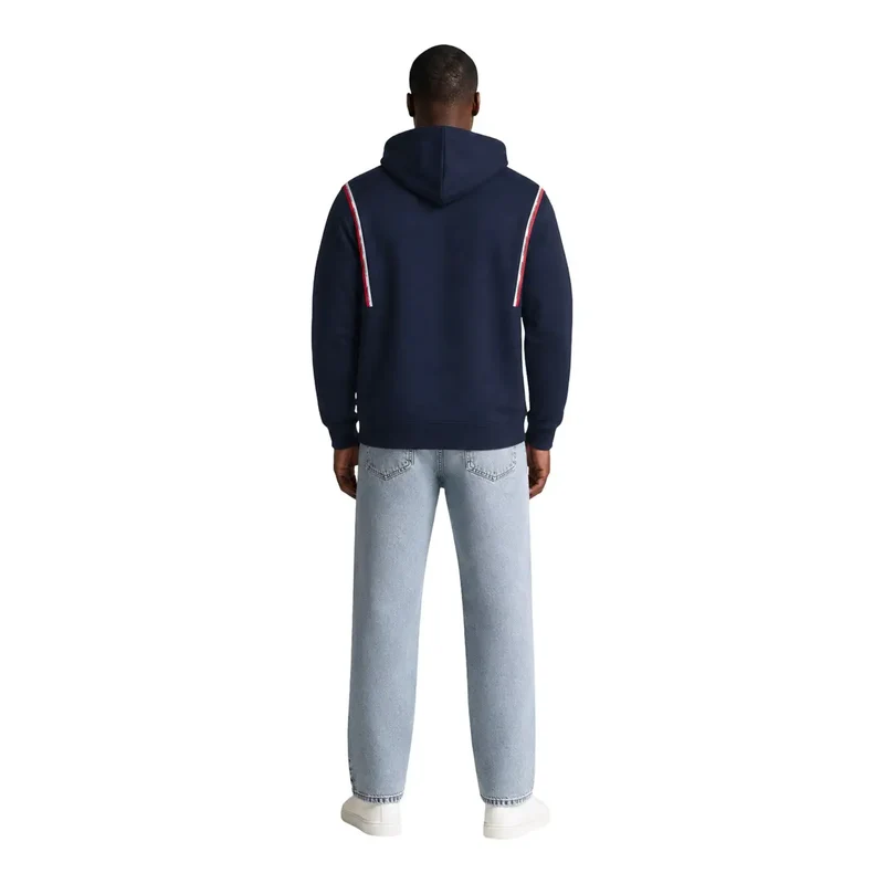 Tommy Hilfiger Jeans Herren-Blaues Hoodie aus Bio-Baumwolle
