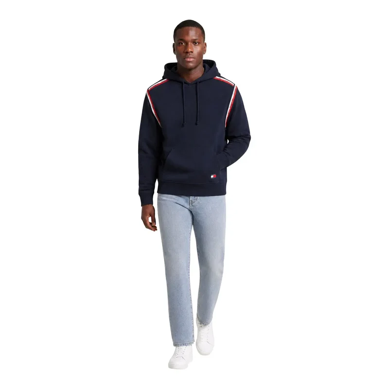 Tommy Hilfiger Jeans Herren-Blaues Hoodie aus Bio-Baumwolle