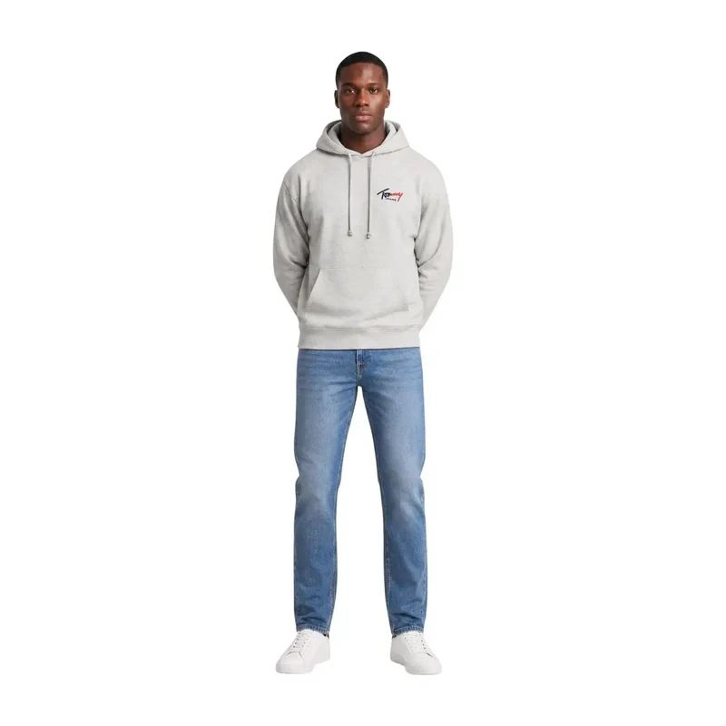 Tommy Hilfiger Jeans Herren-Grey Organic-Cotton-Hoodie