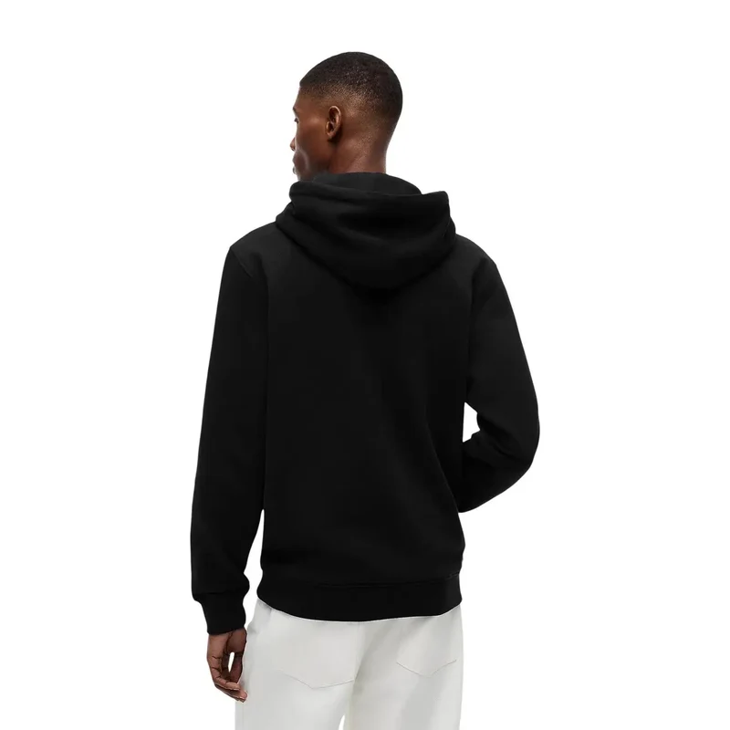 Tommy Hilfiger Jeans Herren Kapuzenpullover Sweatshirt aus schwarzer Bio-Baumwolle