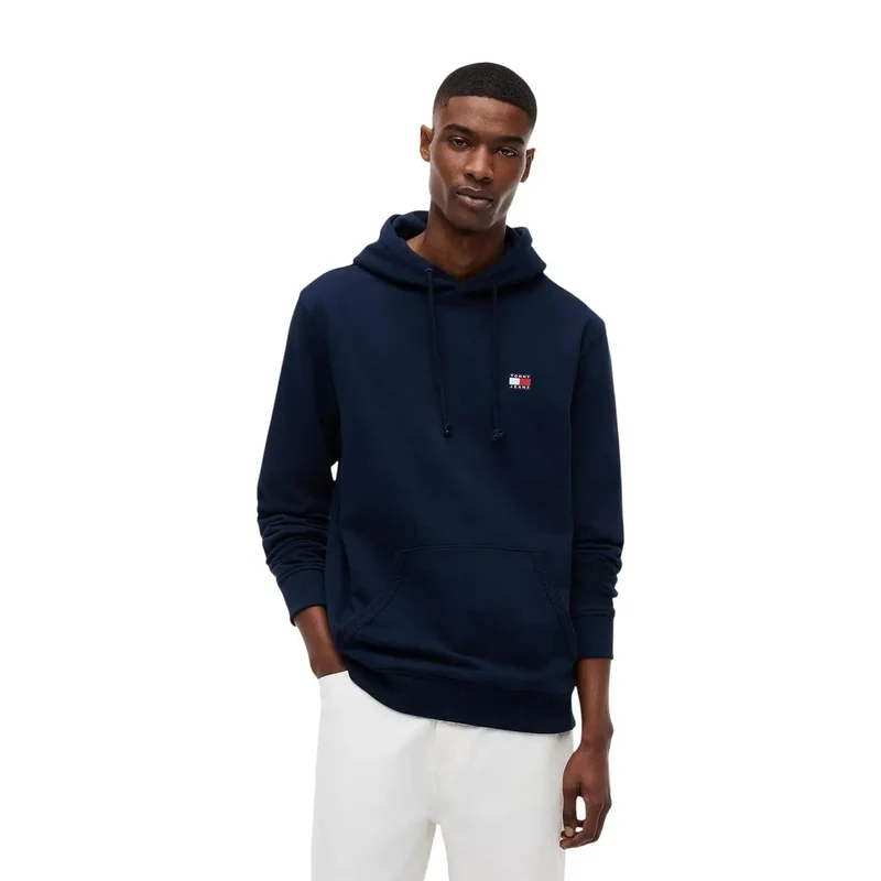 Tommy Hilfiger Herren Sweatshirt mit Kapuze aus Bio-Baumwolle in Blau