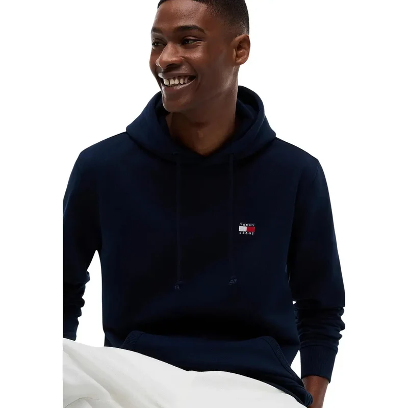 Tommy Hilfiger Herren Sweatshirt mit Kapuze aus Bio-Baumwolle in Blau