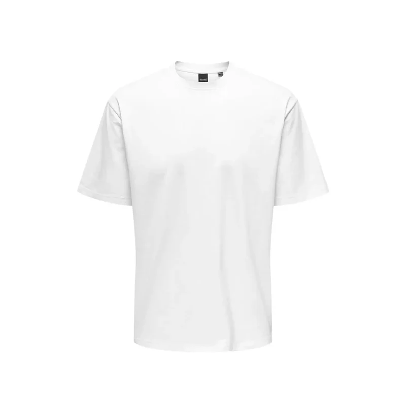 Only & Sons Herren T-Shirt Schwarz Bio-Baumwolle Kurzarm