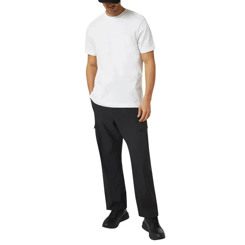 Calvin Klein Jeans Herren T-Shirt Weiß Baumwolle Kurze Ärmel S