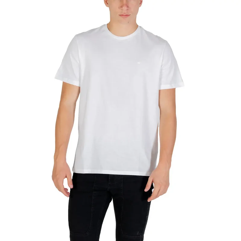 Calvin Klein Jeans Herren T-Shirt Weiß Baumwolle Kurze Ärmel S