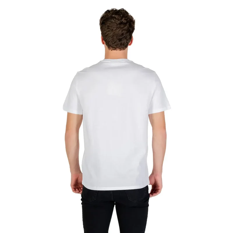 Calvin Klein Jeans Herren T-Shirt Weiß Baumwolle Kurze Ärmel S