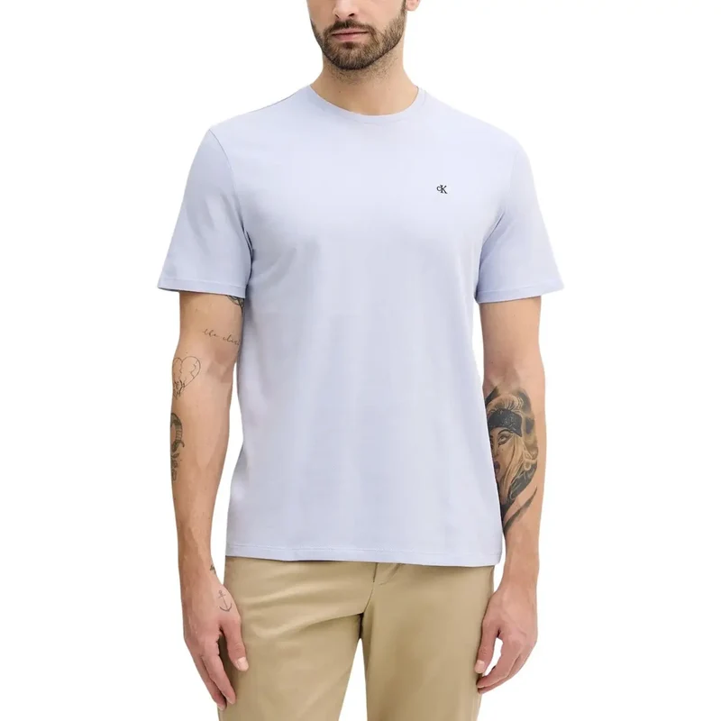 Calvin Klein Jeans Herren T-Shirt Weiß Baumwolle Kurze Ärmel S