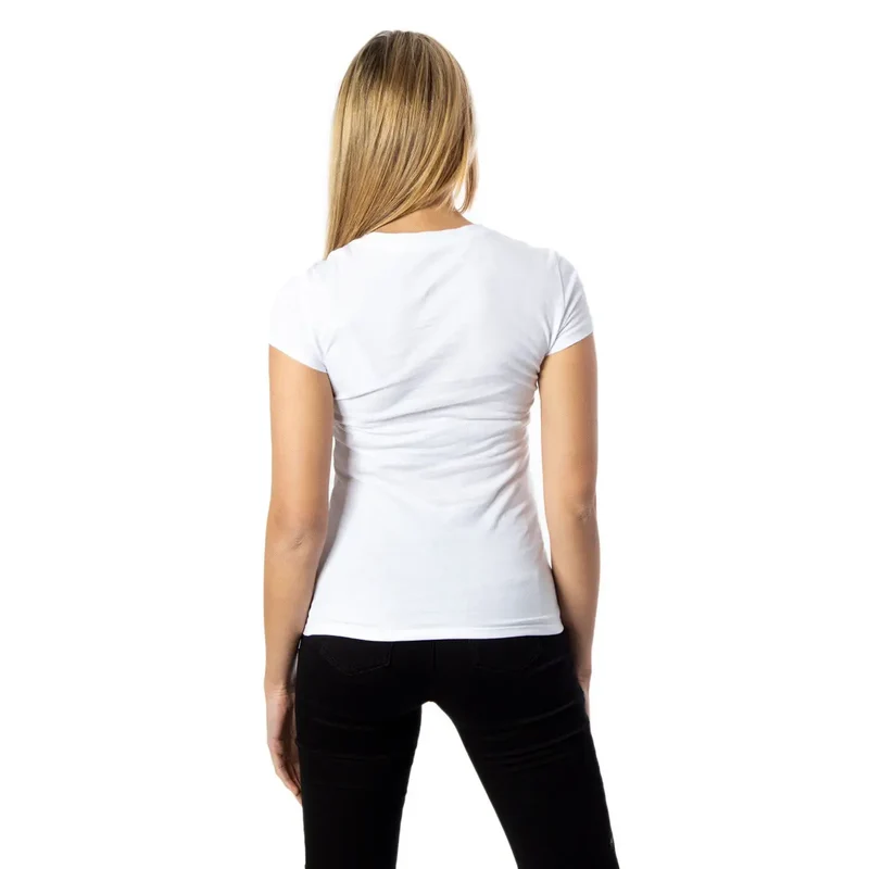 Armani Exchange Frauen Weißes T-Shirt mit Baumwolldruck