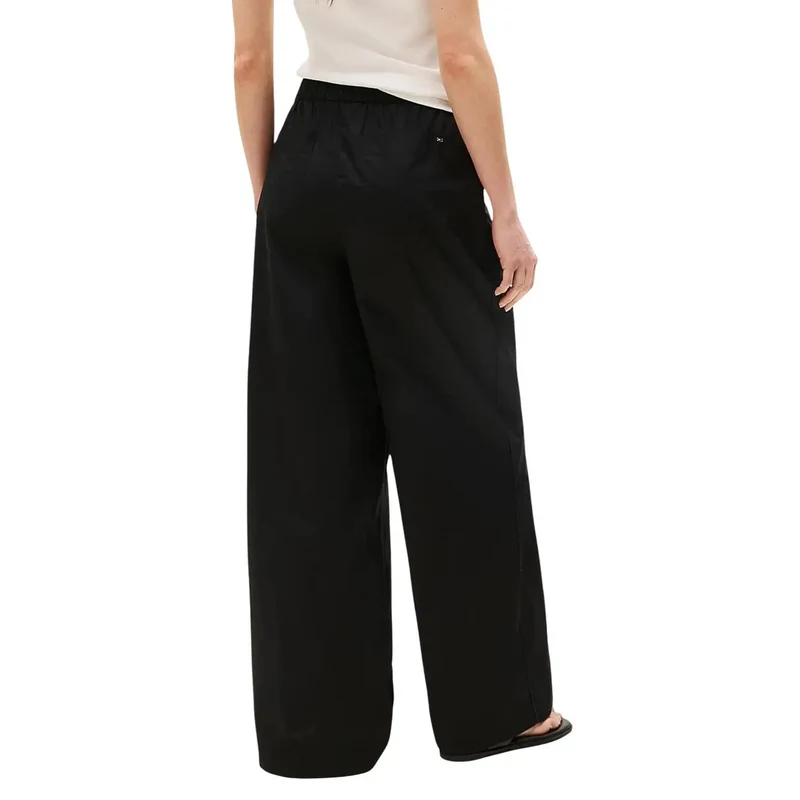 Tommy Hilfiger Damen Schwarz Hose aus Bio-Baumwolle