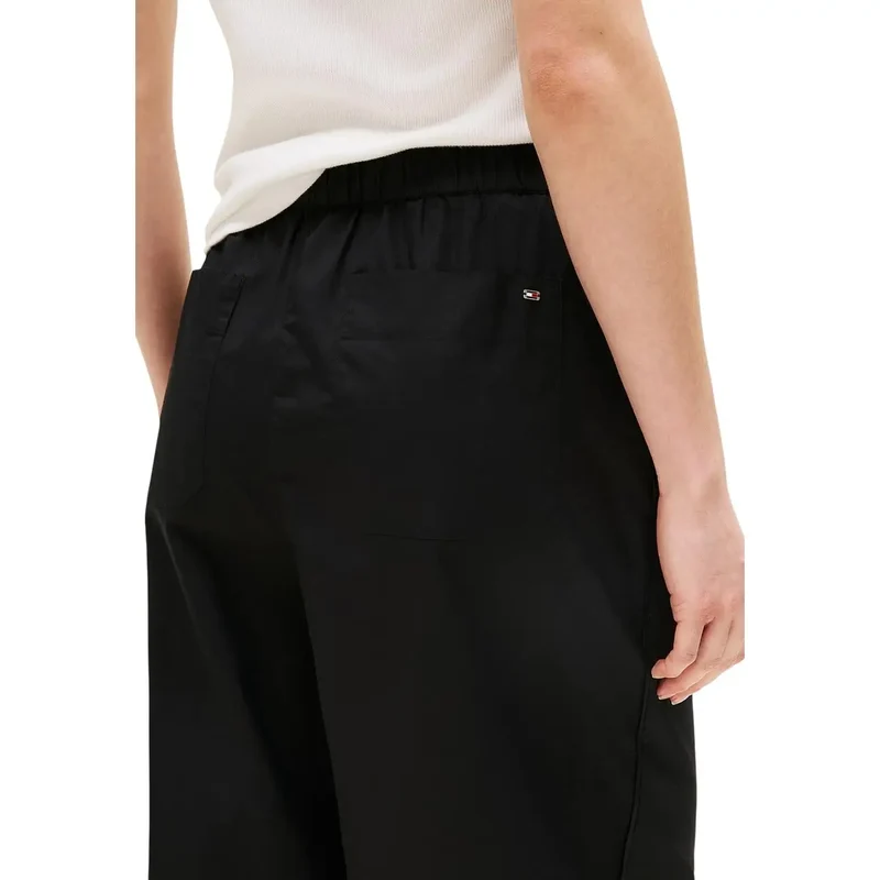 Tommy Hilfiger Damen Schwarz Hose aus Bio-Baumwolle