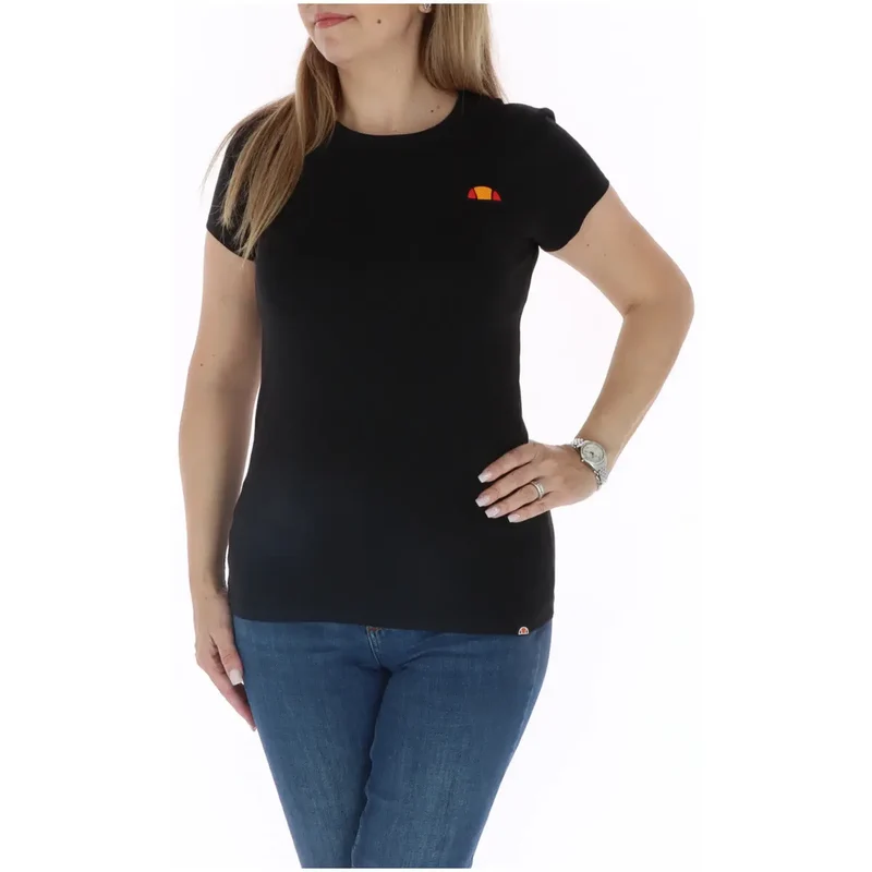 Ellesse Damen T-Shirt aus Baumwolle mit Rundhalsausschnitt, lila, Kurzarm