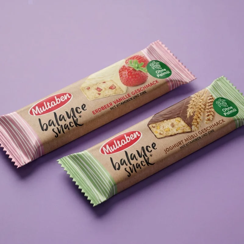 Multaben Balance Snack Erdbeer-Vanille | 38g ohne Palmöl