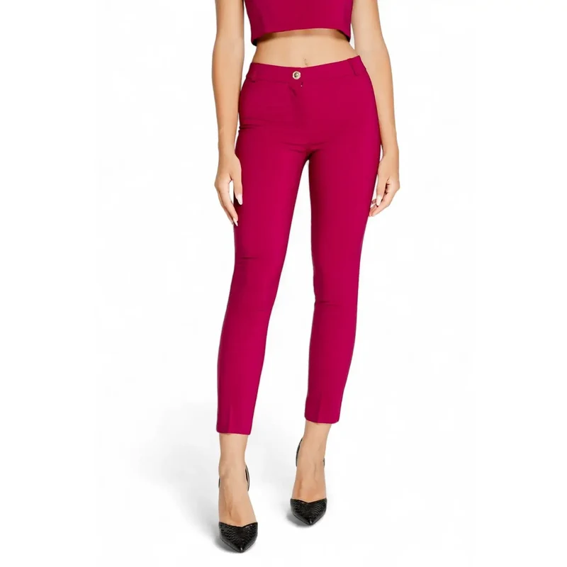 Rinascimento-Damenhosen Bordeaux-Reißverschluss aus Polyester CFC0119993003