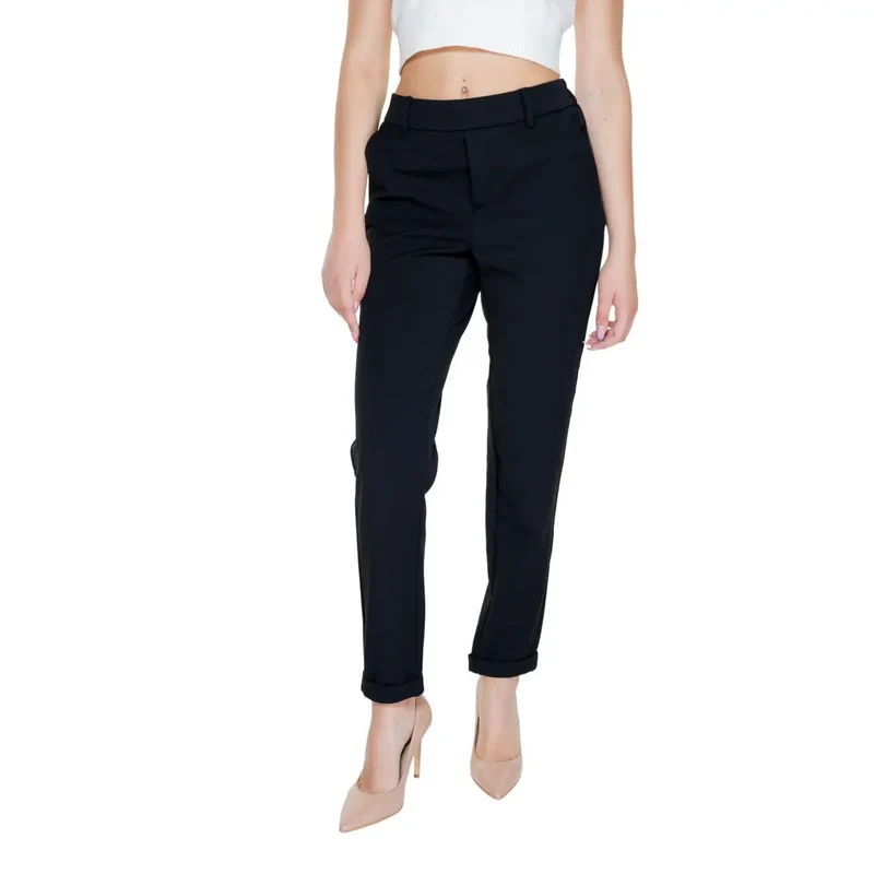 Vero Moda Damenhose Schwarz Einfarbig Mit Taschen Vorne