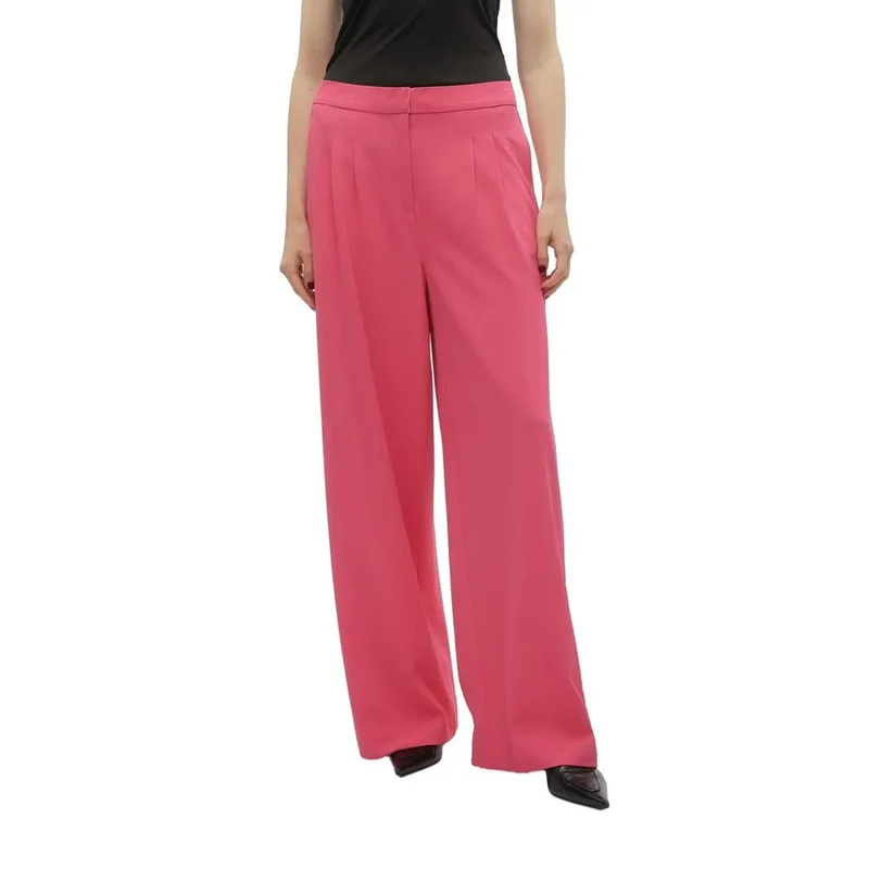 Vero Moda Damen Fuchsia-einfache Reißverschluss-Hose aus Polyester, Größe 30