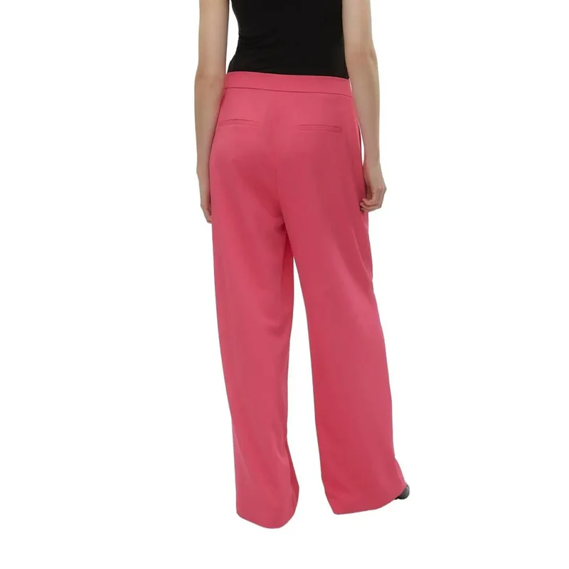 Vero Moda Damen Fuchsia-einfache Reißverschluss-Hose aus Polyester, Größe 30