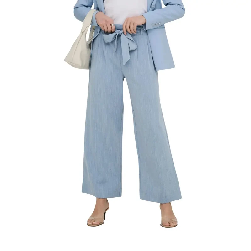 Beige Damenhosen mit Spitze, mit Vordertaschen aus Viskosemischung