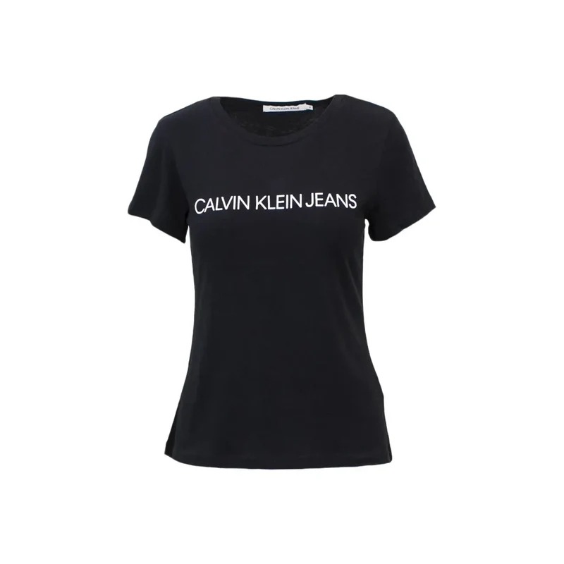 Calvin Klein Jeans Frauen Weiß Baumwolle Rundhalsausschnitt T Shirt