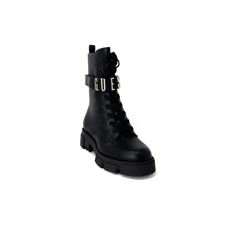Guess Damen-Ankle-Top aus schwarzem Kunstleder Boots Größe 4,5