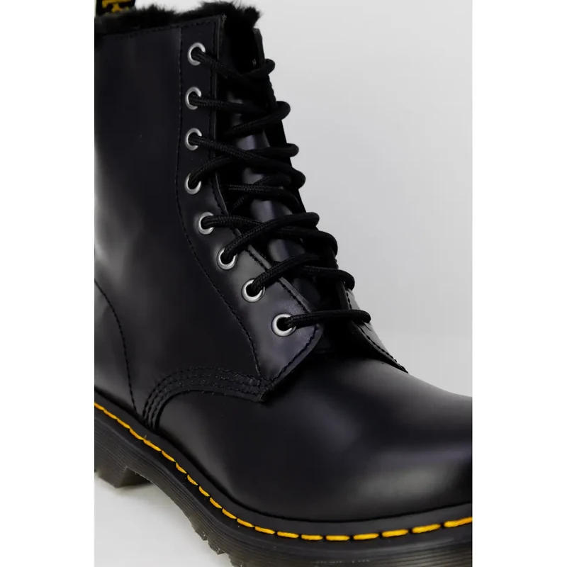 Dr. Martens Damen Schwarzes Leder Boots Herbst Winter