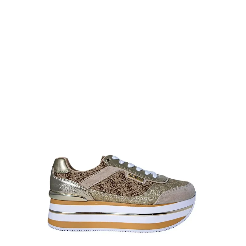 Guess Damen Beige Sneakers Sportlicher Slip-On aus Polyester