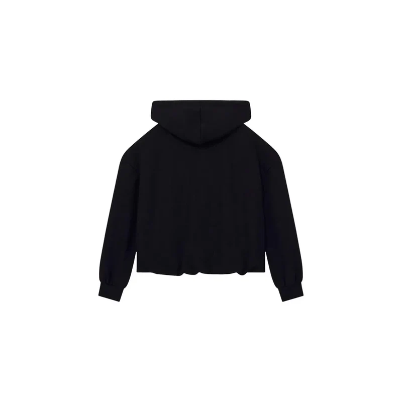 Armani Exchange Schwarzes Damen-Sweatshirt mit Kapuze aus Viskose