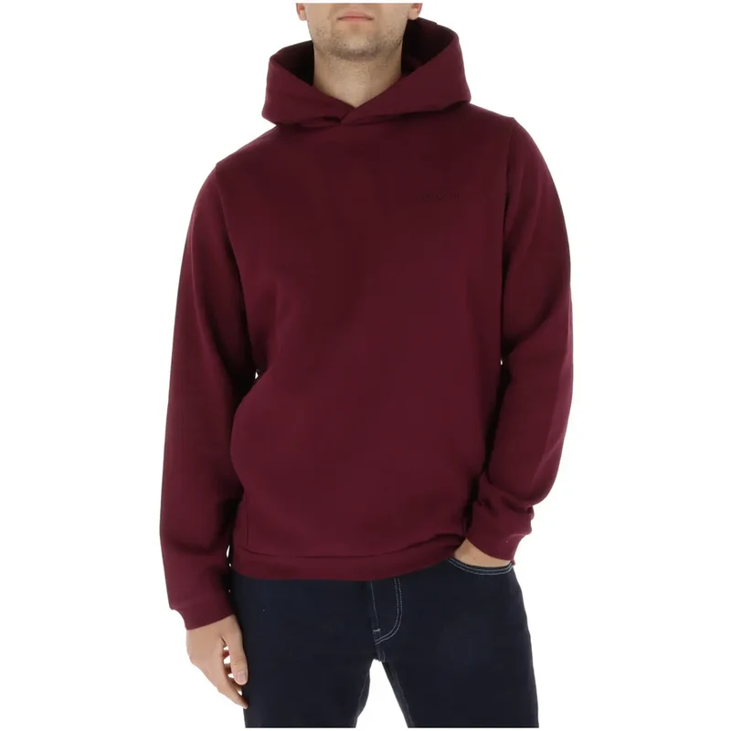 Lyle and Scott Herren Bordeauxfarbener Baumwollhoodie-Sweatshirt