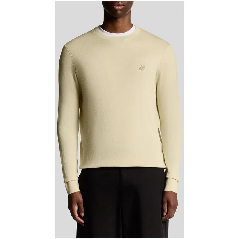 Lyle & Scott Herren Sweatshirt aus beiger Baumwolle mit Rundhalsausschnitt