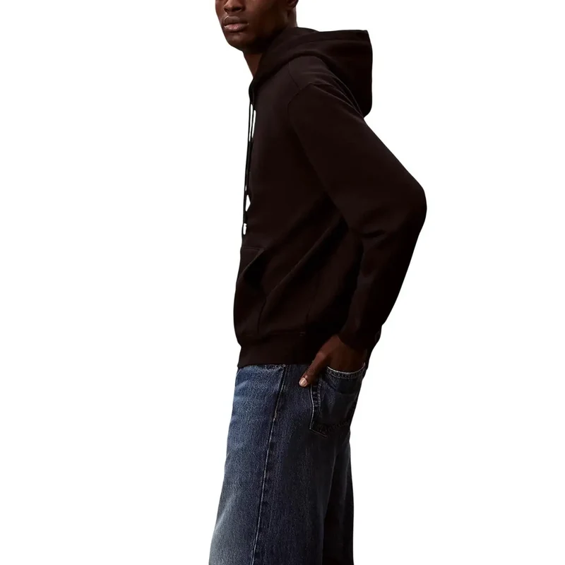 Herren-Sweatshirt mit Rundhalsausschnitt aus schwarzer Baumwolle von Calvin Klein Jeans