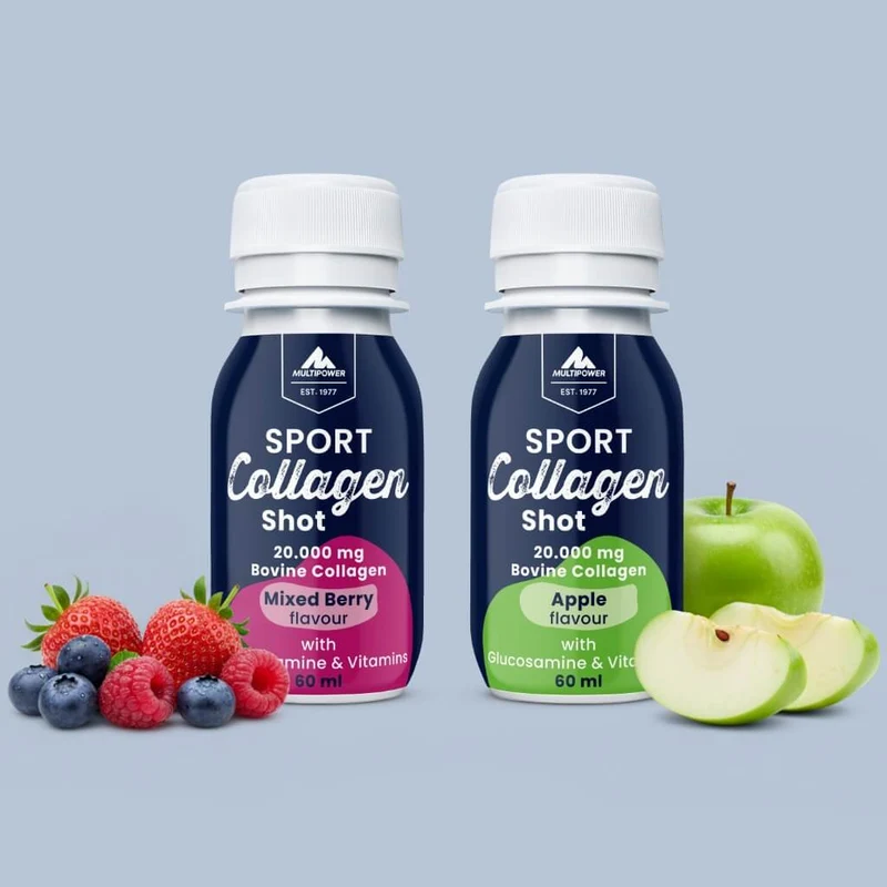 Multipower Sport Collagen Shots Probierset | 2x60ml mit je 20.000mg Collagen