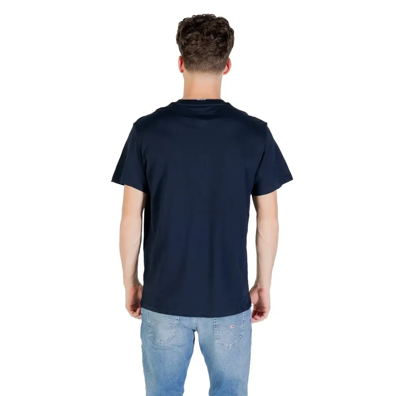 Tommy Hilfiger Jeans Herren T-Shirt Blau Bio-Baumwolle