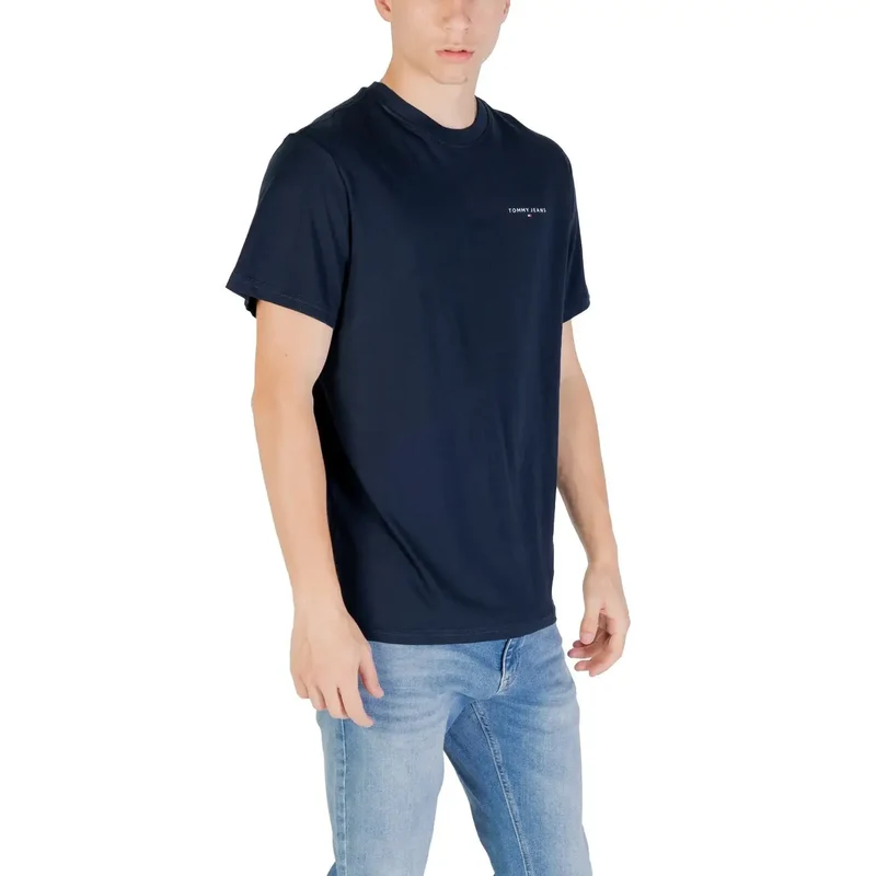 Tommy Hilfiger Jeans Herren T-Shirt Blau Bio-Baumwolle