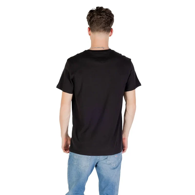 Tommy Hilfiger Jeans Herren T-Shirt Schwarz Bio-Baumwolle S
