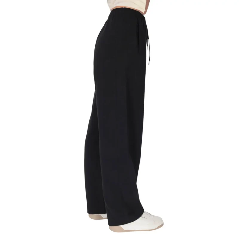 County Of Milan Damen Schwarz Baumwolle Hose mit Schnürung