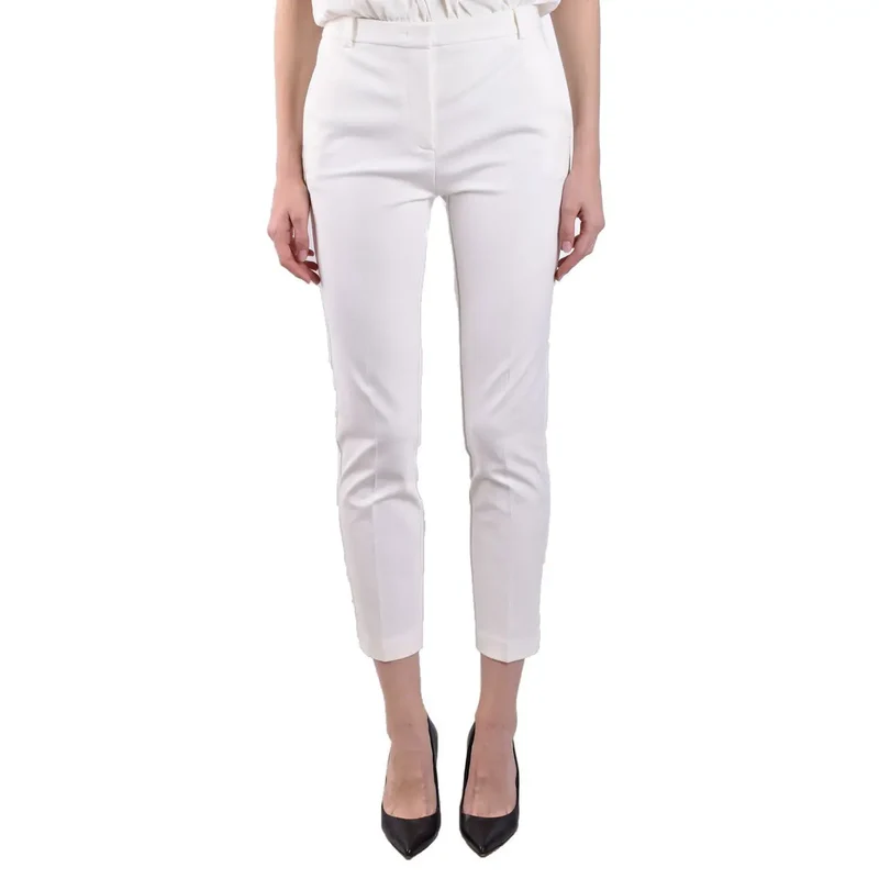 Pinko Weiße einfarbige Hose für Damen Herbst Winter Kollektion