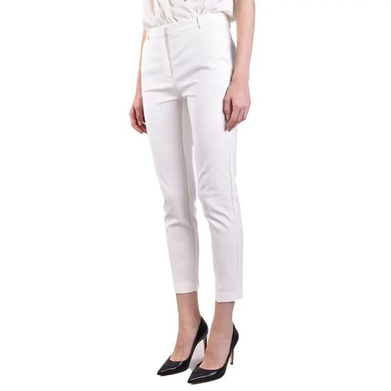 Pinko Weiße einfarbige Hose für Damen Herbst Winter Kollektion