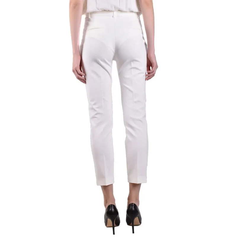 Pinko Weiße einfarbige Hose für Damen Herbst Winter Kollektion