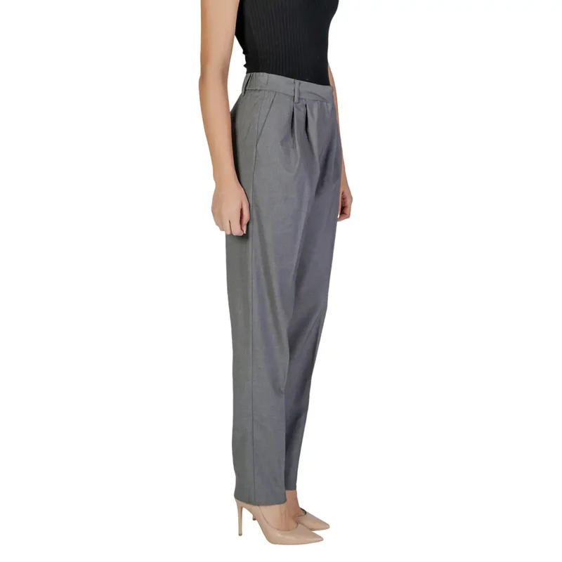 Vila Clothes Damen Graue Hose Herbst Winter Kollektion